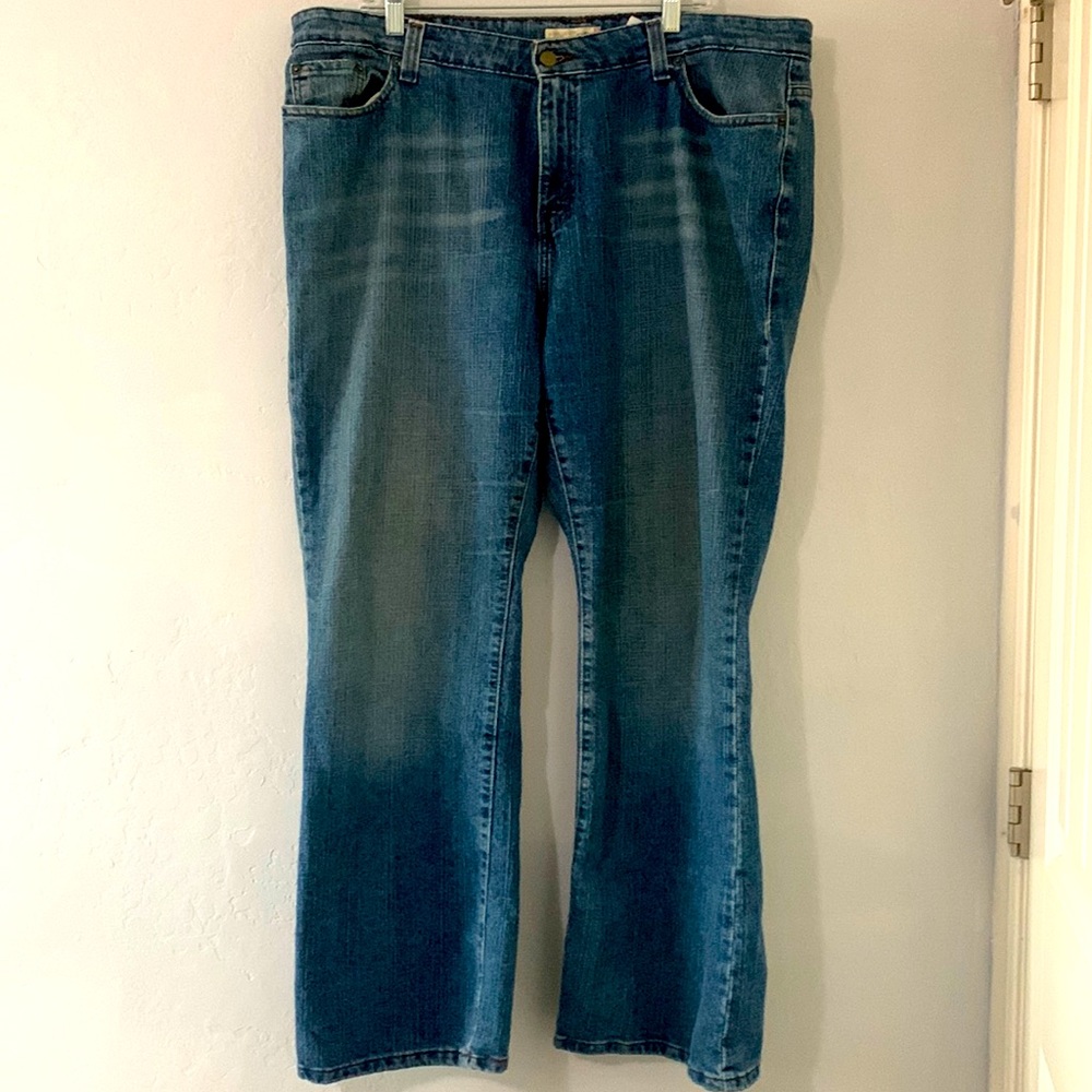 LEVIS 515 WOMENS BOOT CUT JEANS MEDIUM WASH STRETCH SIZE 22 Medium